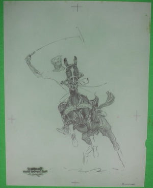 Paul Brown Polo Pencil On Acetate Drawing 16