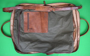 "Moore & Giles Gravely Garment Bag Olive & Titan Milled Brown"
