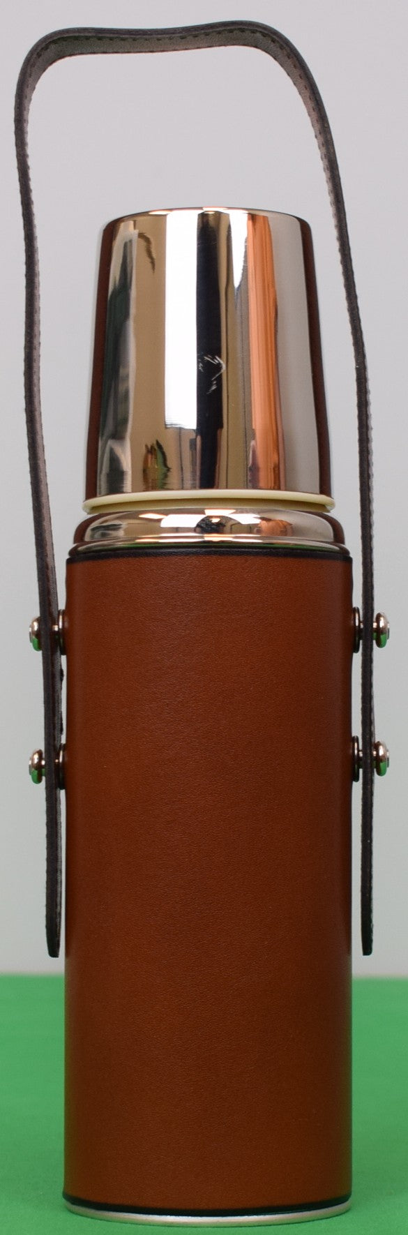 Abercrombie & Fitch Leather Lined Thermos Bottle w/ Strap (NWOT)