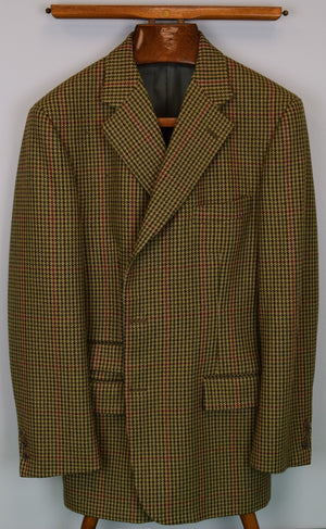 "The Andover Shop District Check Scottish Olive Tweed c1998 Sport Coat" Sz 39R