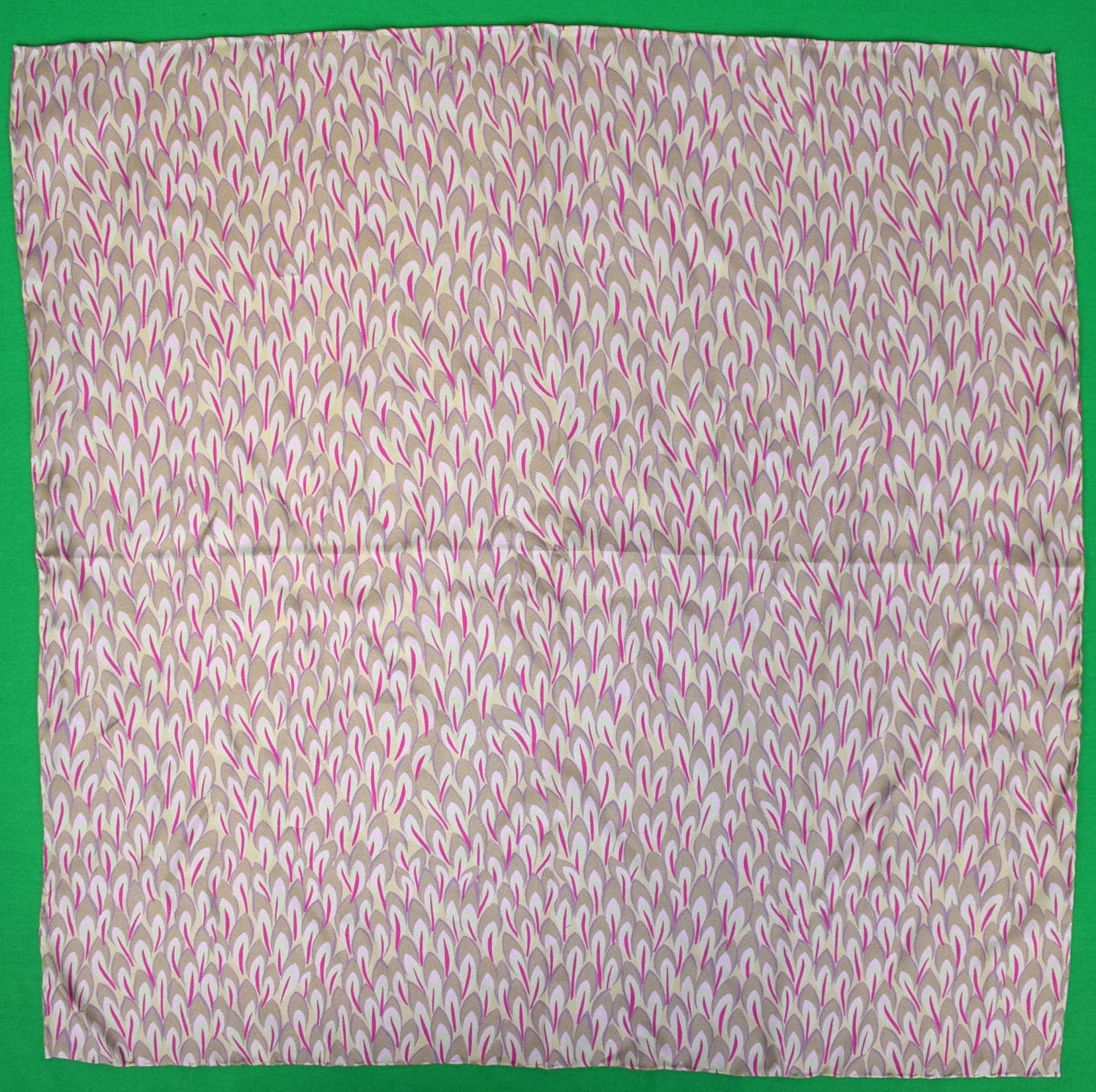 James Purdey & Sons English Silk Feather Print Pocket Square/ Scarf