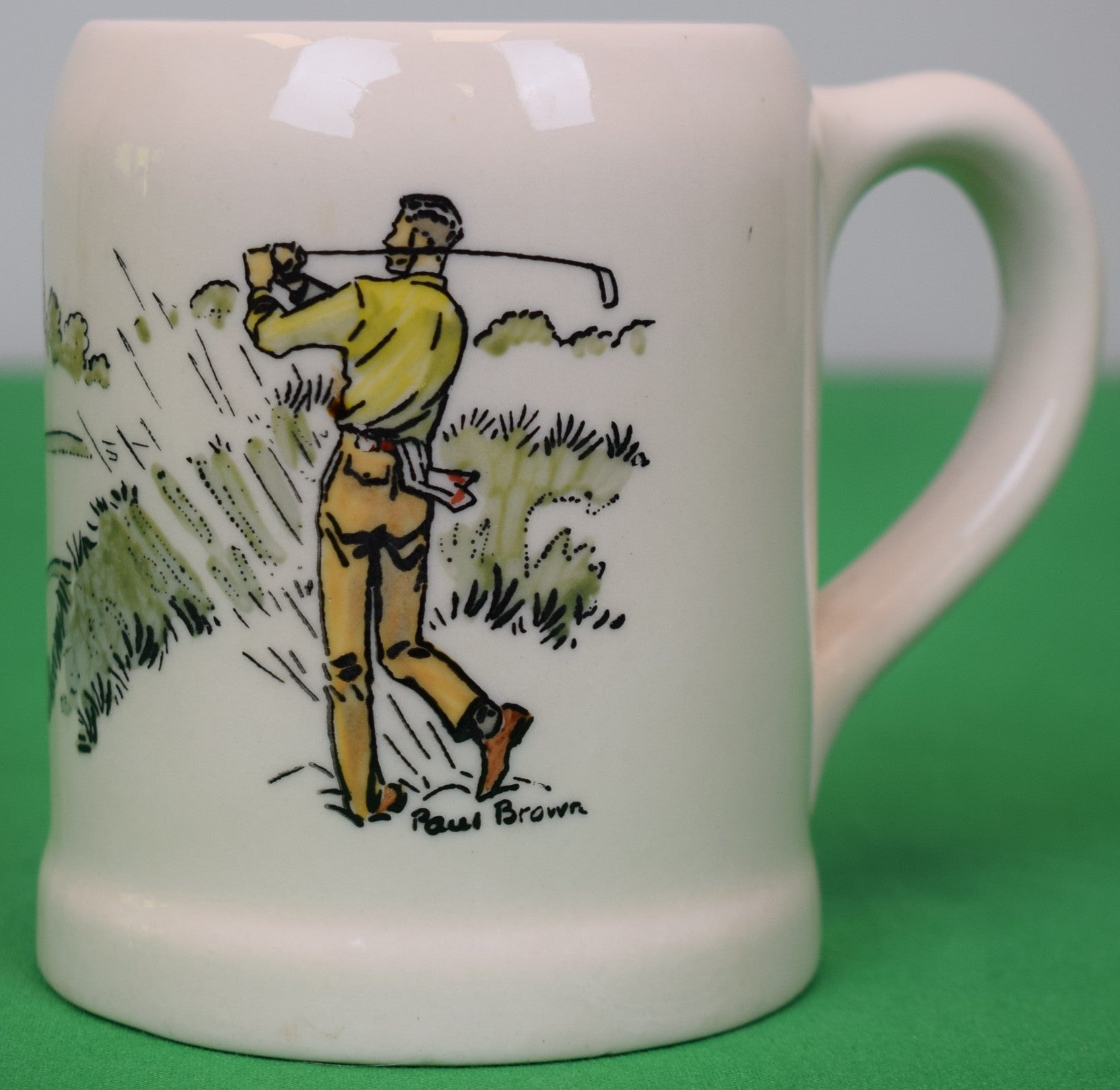Paul Brown x Brooks Brothers Ceramic Mug w/ Golfer Scene