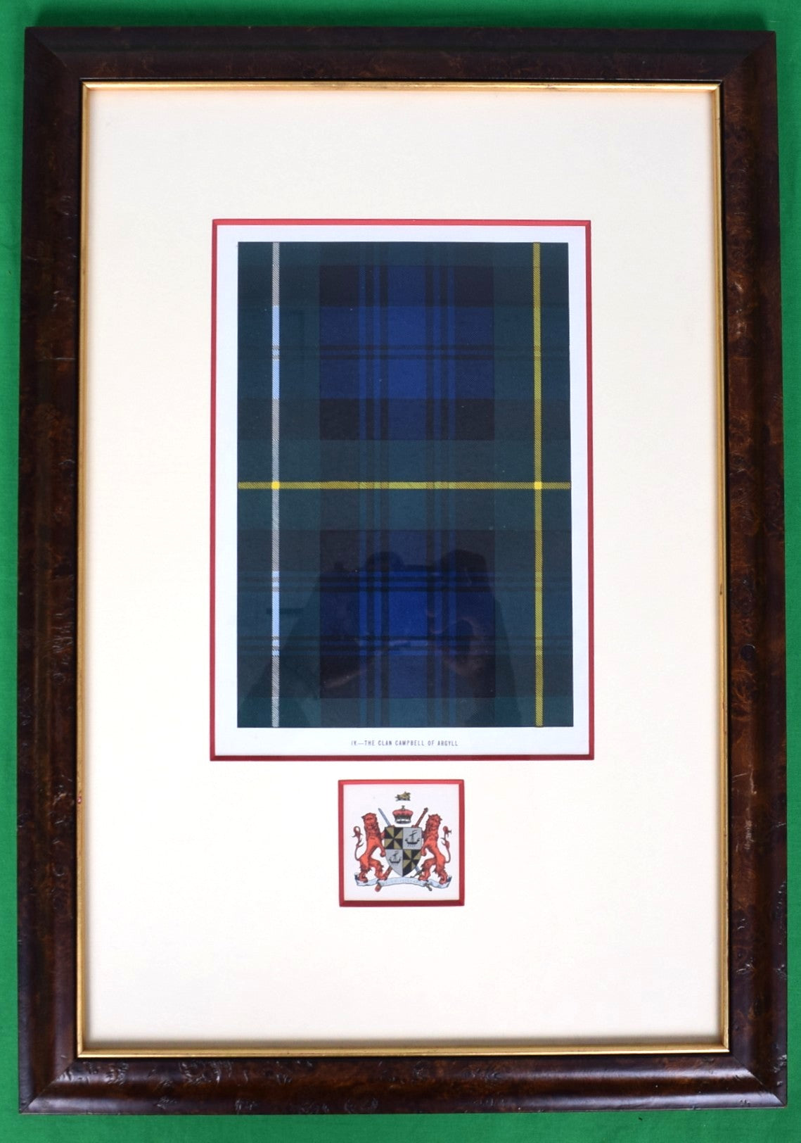The Clan Campbell Of Argyll IV Framed Tartan/ Coat-of-Arms Provenance: The Susie Hilfiger Collection