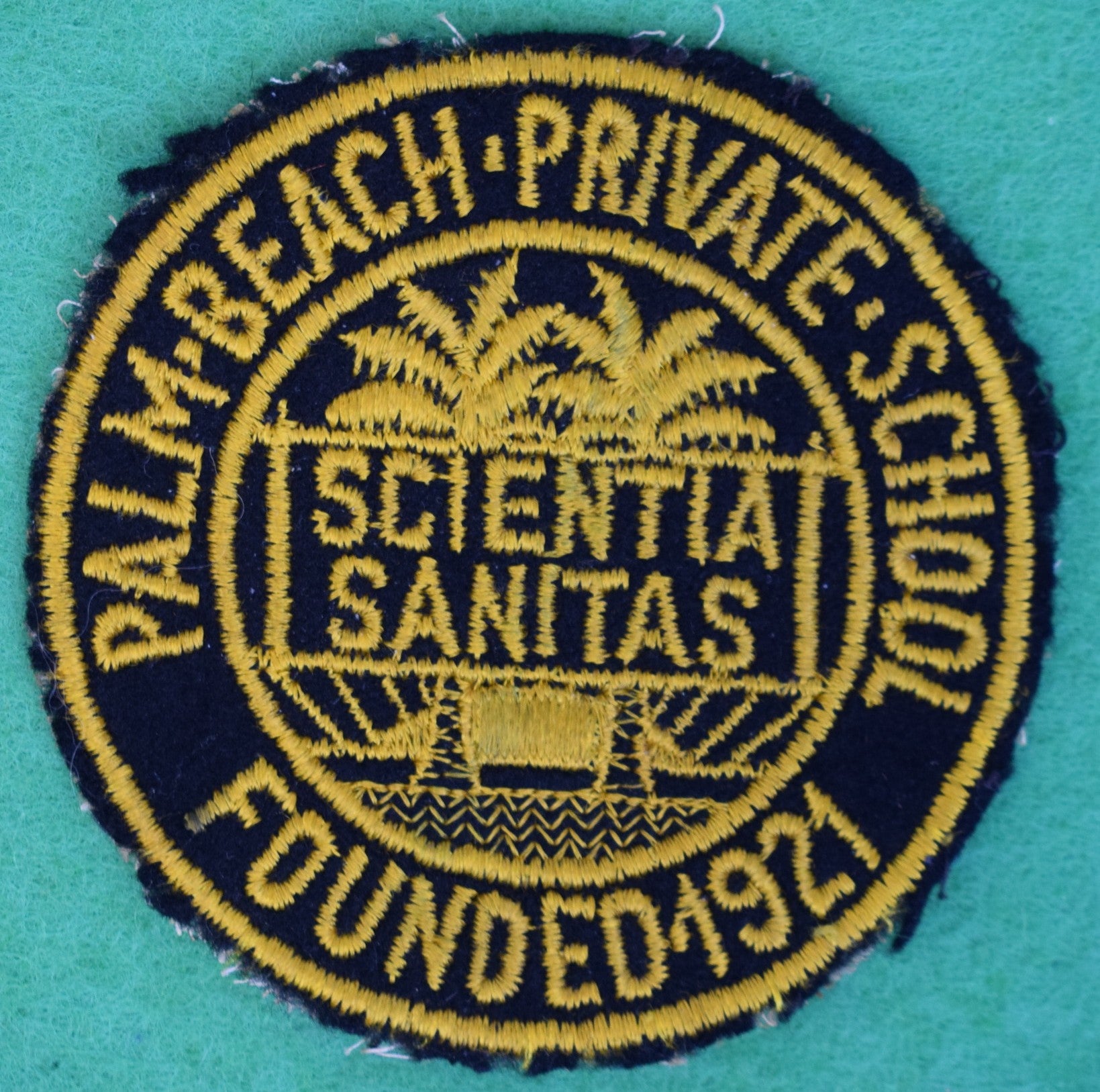 "Palm Beach Private School Est 1921 Embroidered Blazer Badge"