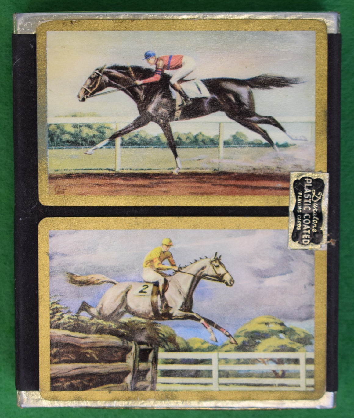 "Box Twin Deck of Sam Savitt Equestrian Theme Playing Cards" (SOLD)
