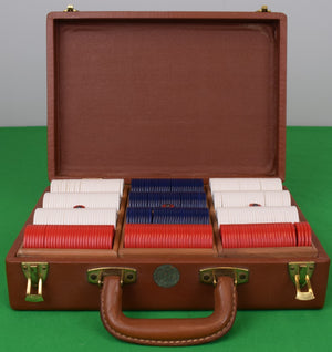 "Abercrombie & Fitch Poker Chip Leather Box Set"