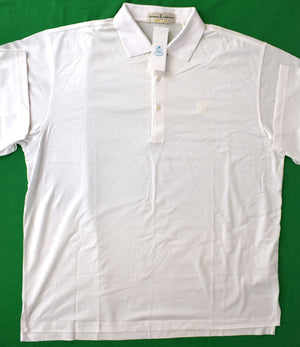 "Lyford Cay Club White Lisle S/S Golf Sport Shirt" Sz XL/ TG (NWT)