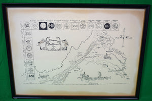 "Virginia Fox Hunts c1982 Map Designed By Danila" (SOLD)