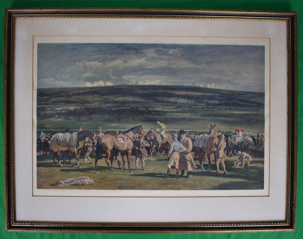 "In The Saddling Paddock, Cheltenham March Meeting" 1952 Chromolithograph By Sir Alfred Munnings