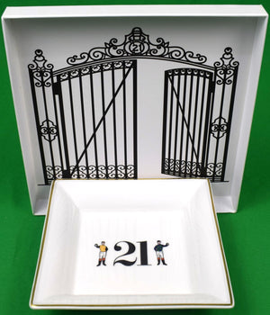 The "21" Club Jockey French Limoges Porcelain Ashtray (New w/ "21" Box)