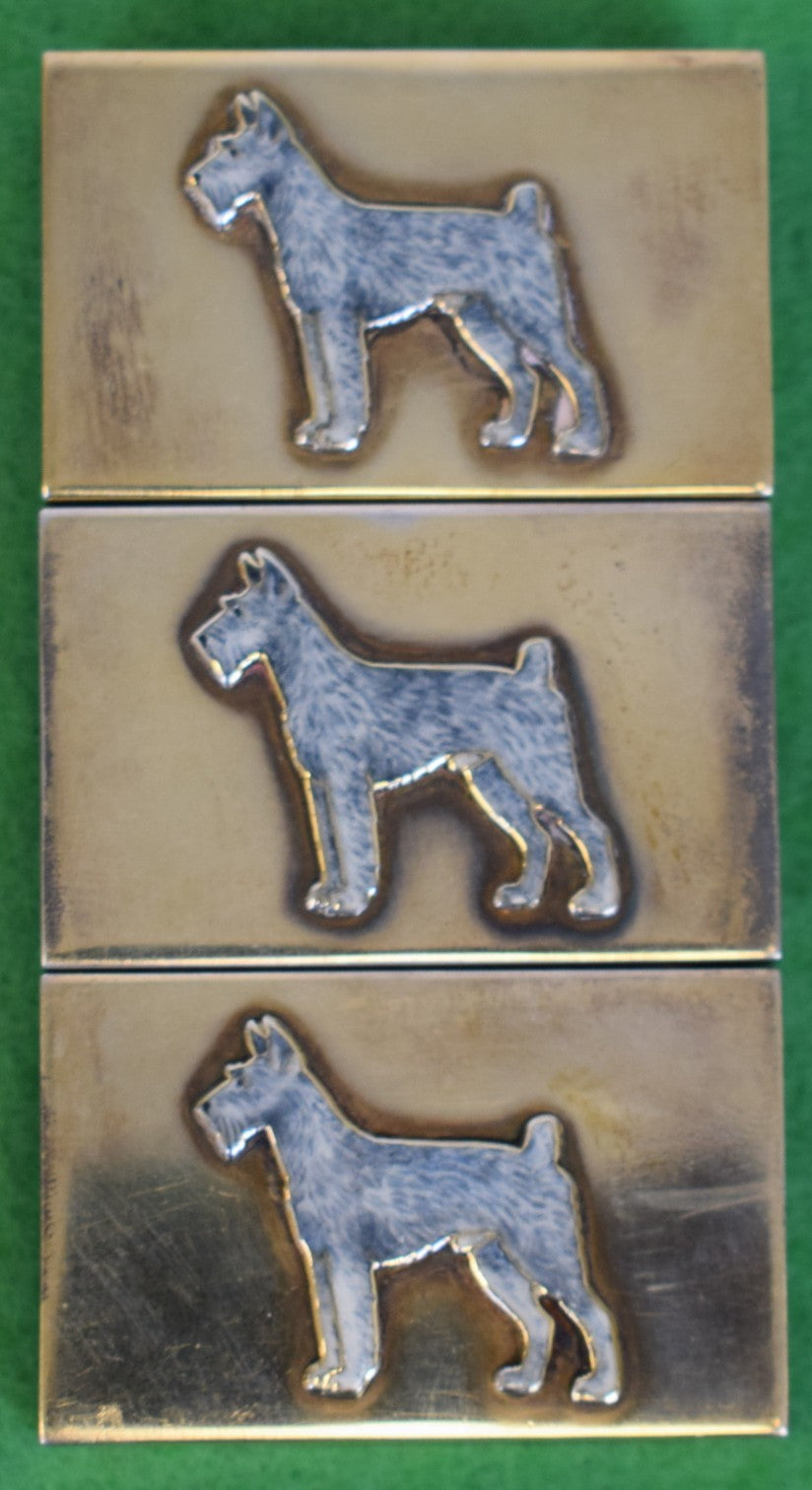 "Set x 3 Sterling Matchbook Holders w/ Enamel Scottish Terriers" Provenance: The Susie Hilfiger Collection