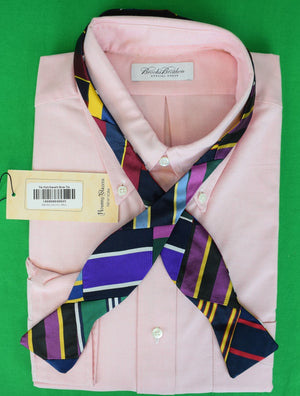 Rowing Blazers Patchwork Silk Stripe Bow Tie (NWT)