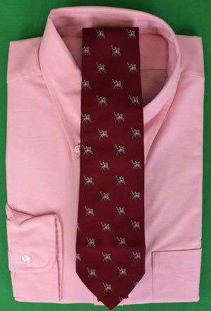 Chipp Burgundy English Silk/ Poly Polo Club Tie