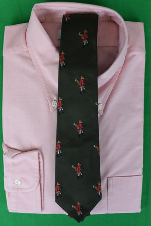 "Cordings Olive w/ Red Hunting Fox Silk Tie" (SOLD)