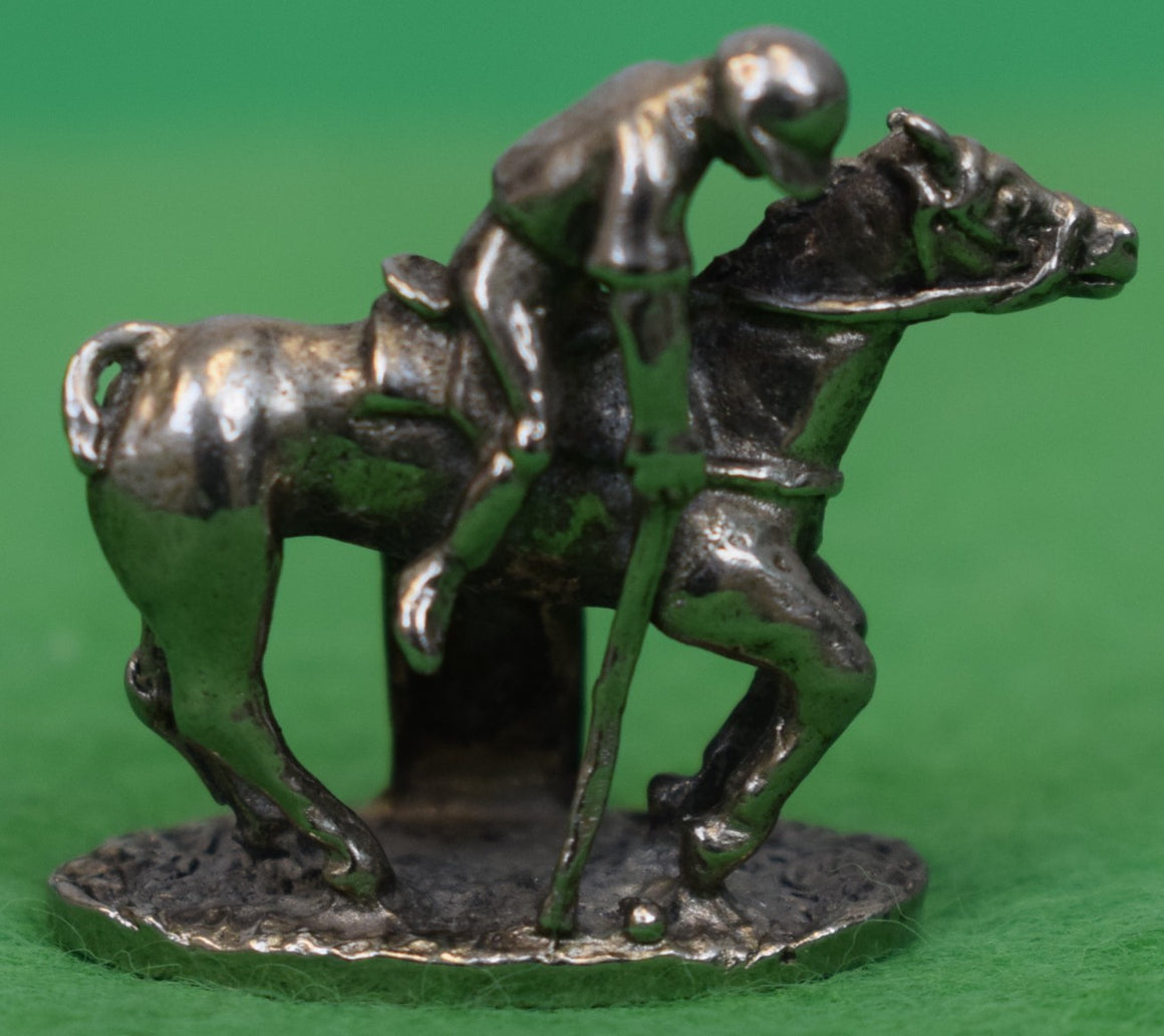 Polo Player Silver Medal Placecard Holder