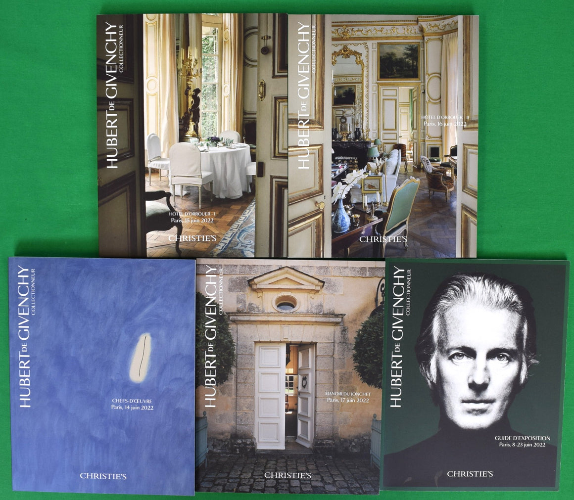 "Slipcase Set x 5 Hubert de Givenchy Collectionneur Auction Catalogs" 2022 Christie's Paris