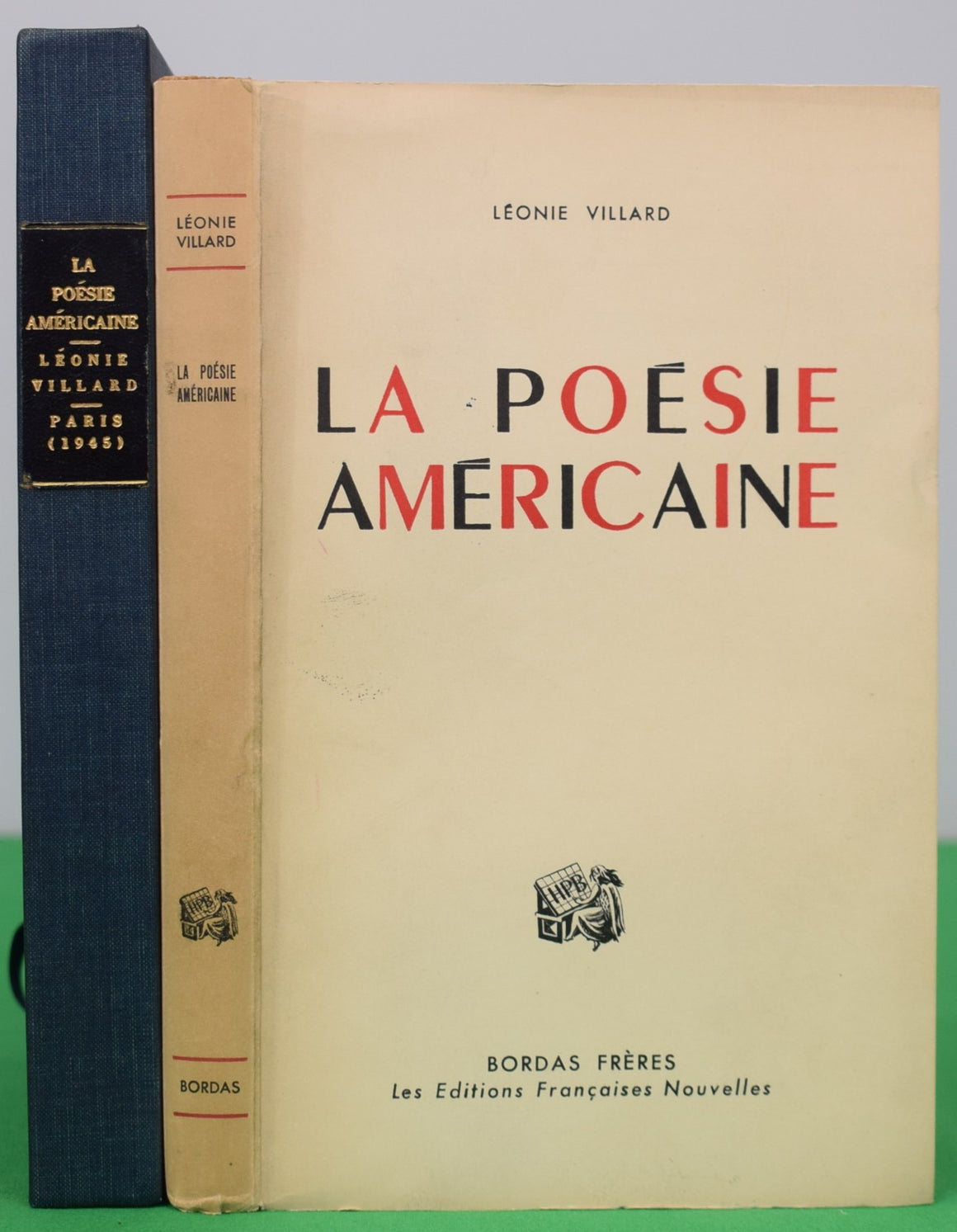 "La Poesie Americaine" 1945 VILLARD, Leonie