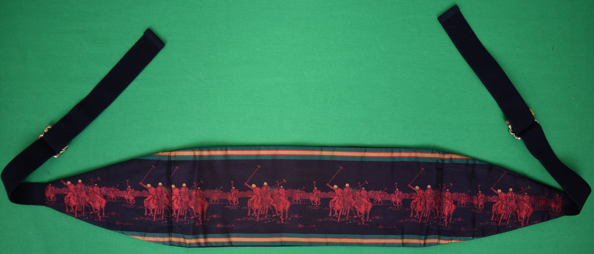 Silk Cummerbund w/ Polo Match Motif