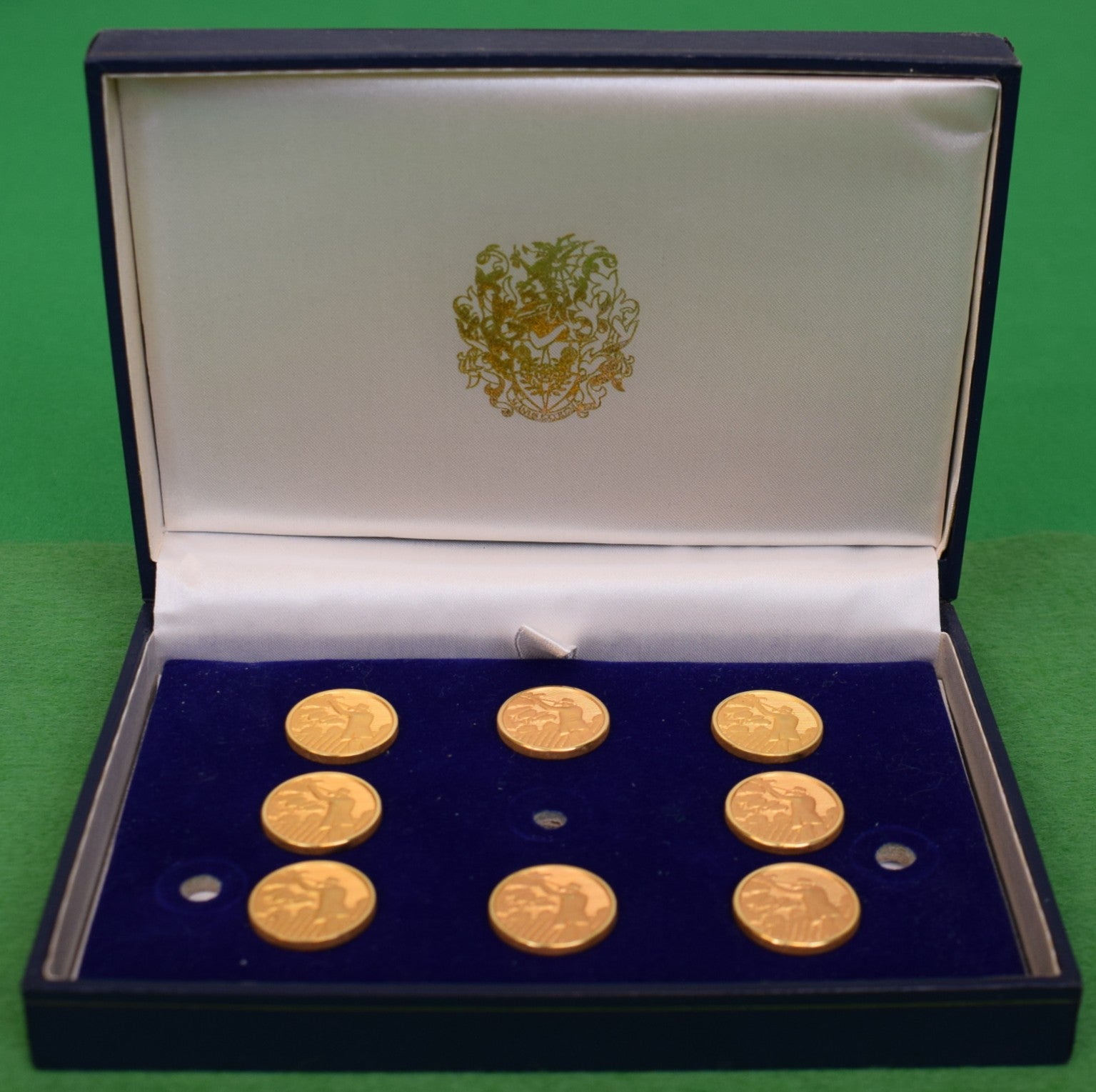 Set x 8 London Badge Brass Huntsman/ Shooter Blazer Buttons