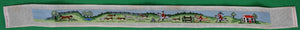 "Hand-Needlepoint Fox-Hunt Scene Finished Canvas" (SOLD)