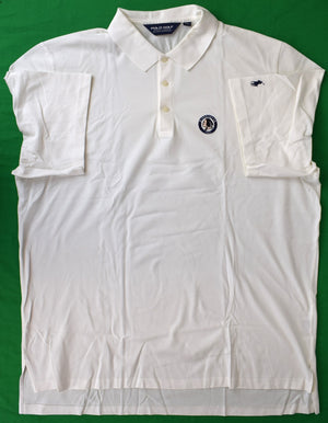 "Sunnehanna Club x Ralph Lauren Polo Golf White Pique Shirt" Sz: XXL (NWOT)