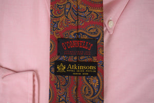 "O'Connell's x Atkinsons Royal Irish Wool/ Silk Poplin Burgundy Paisley Tie" (SOLD)