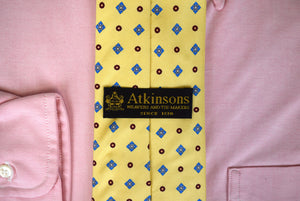 Atkinsons Yellow English Silk Foulard Silk Tie