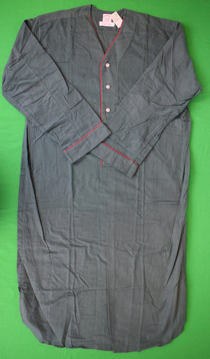 Brooks Brothers Cotton Green Flannel c1980s Nite Shirt Sz L (DEADSTOCK w/ BB Tag)