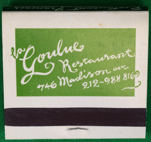 "La Goulue Restaurant 746 Madison Ave NYC Matchbook" (New/ Unstruck)