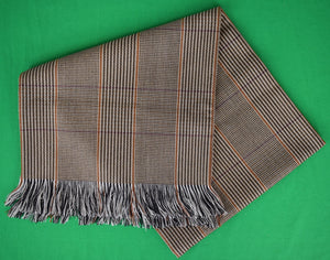 "Russell Plaid Wool Tweed Scarf"