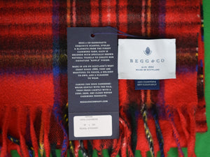 "Begg & Co Cashmere Royal Stewart Tartan Plaid Scarf" (NWT)