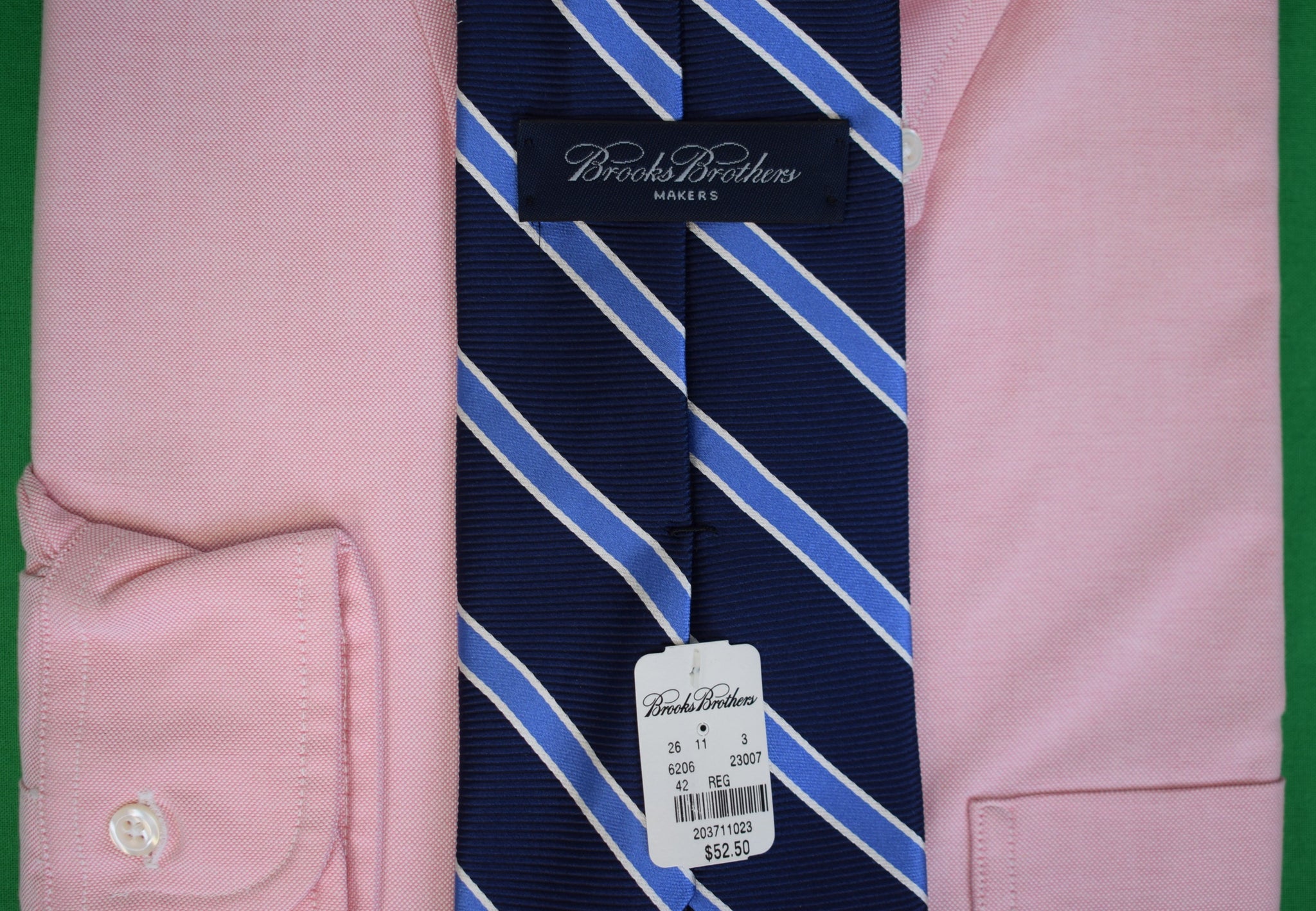Brooks Brothers Navy/ Royal Blue Repp Stripe English Silk Club Tie (NWT)