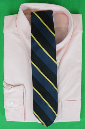 Royal/ Black w/ Gold Repp Stripe Silk Tie" Royal/ Black w/ Gold Repp Stripe Silk Tie"
