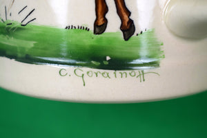 "Cyril Gorainoff Hand-Painted Foxhunter Villeroy & Boch Ceramic Mug/ Stein" (SOLD)