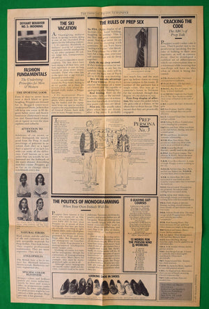 "The Official Preppy Newspaper" Fall 1980 (SOLD)