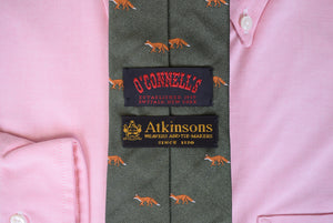 O'Connell's x Atkinsons Olive Irish Silk w/ Gold Fox Club Tie