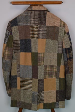 The Andover Shop Hand-Tailored Patch Panel Tweed Sport Jacket Sz 40R