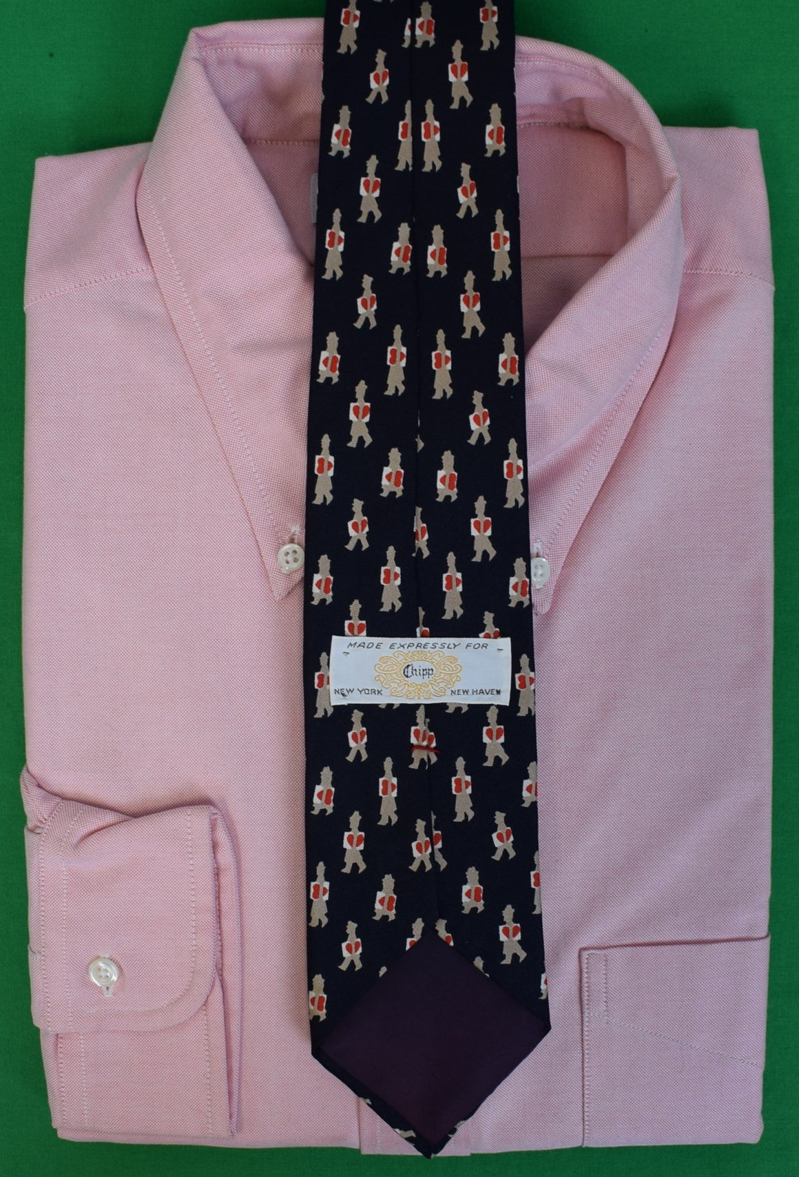 Chipp "Little Man With A Big Heart" Navy Italian Silk Club Tie