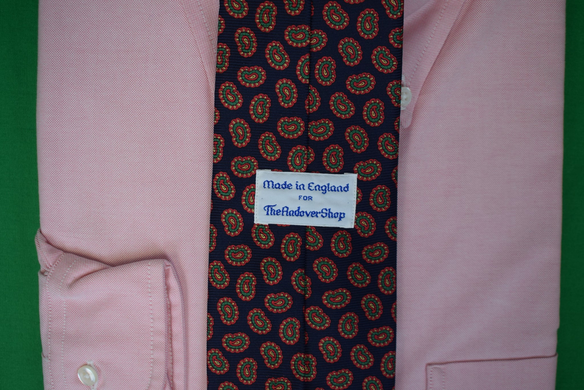 The Andover Shop Navy/ Red Paisley English Silk Tie (NWT)