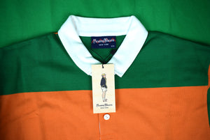 "Rowing Blazers Orange/ Green Block Rugby Shirt" Sz XXL (New w/ RB Tag)