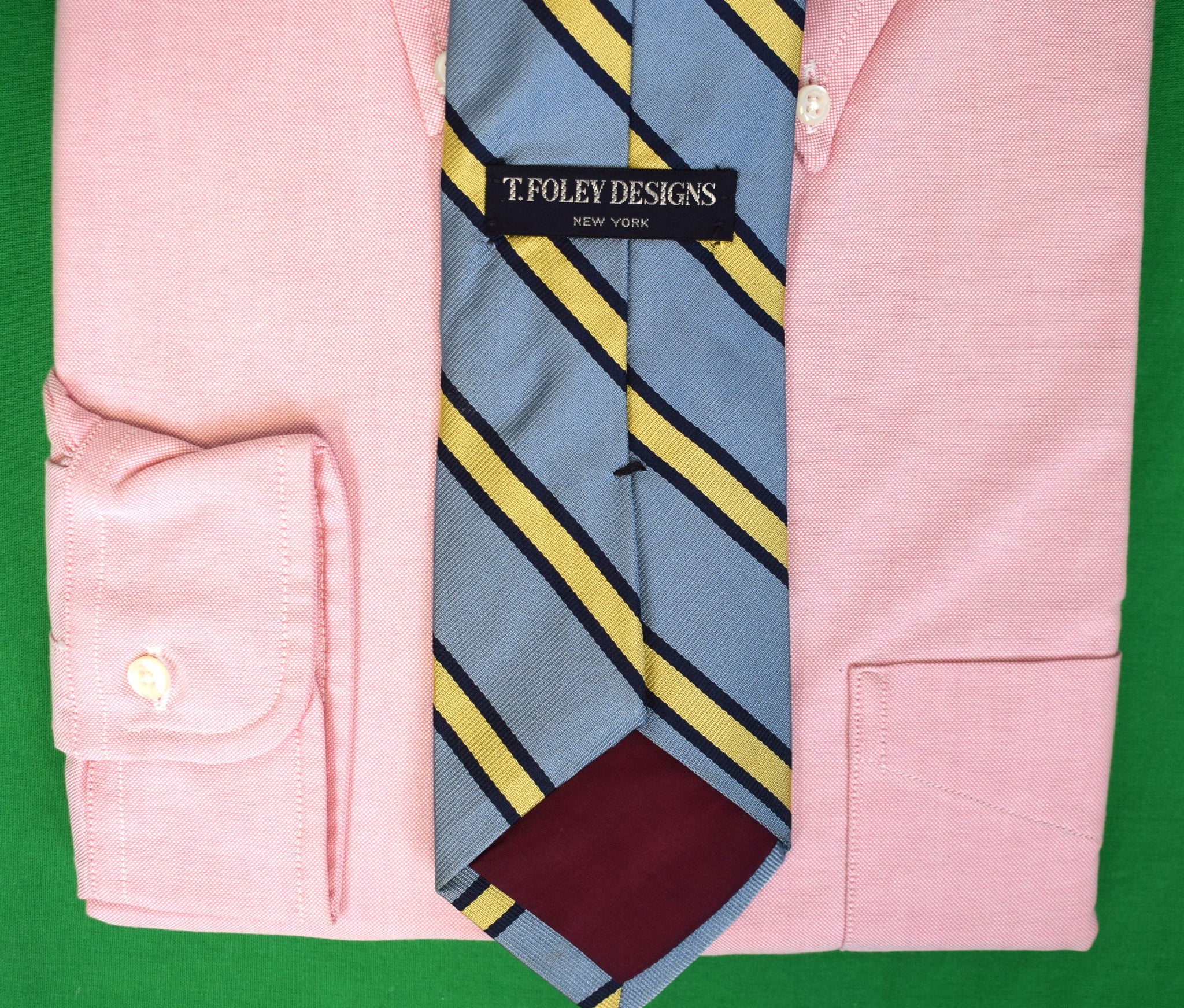 The Brook New York Members Blue/ Yellow/ Navy Repp Stripe Club Tie