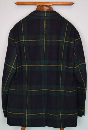 "Polo Ralph Lauren Dress Gordon Tartan Plaid Lambswool/ Alpaca Sport Coat Made in Italy" Sz 44R