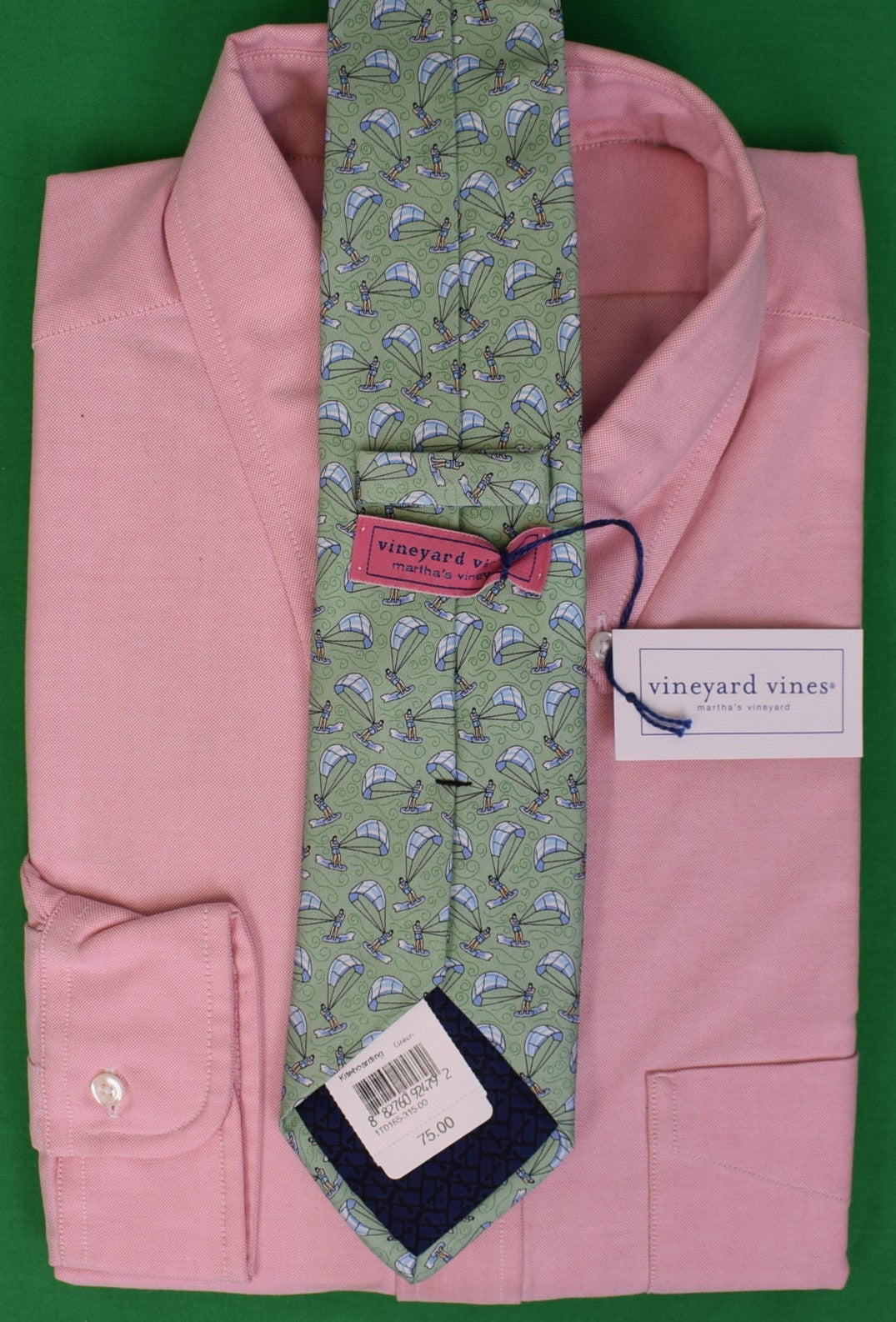 Vineyard Vines Kiteboarding Seafoam Green Silk Tie (NWT)