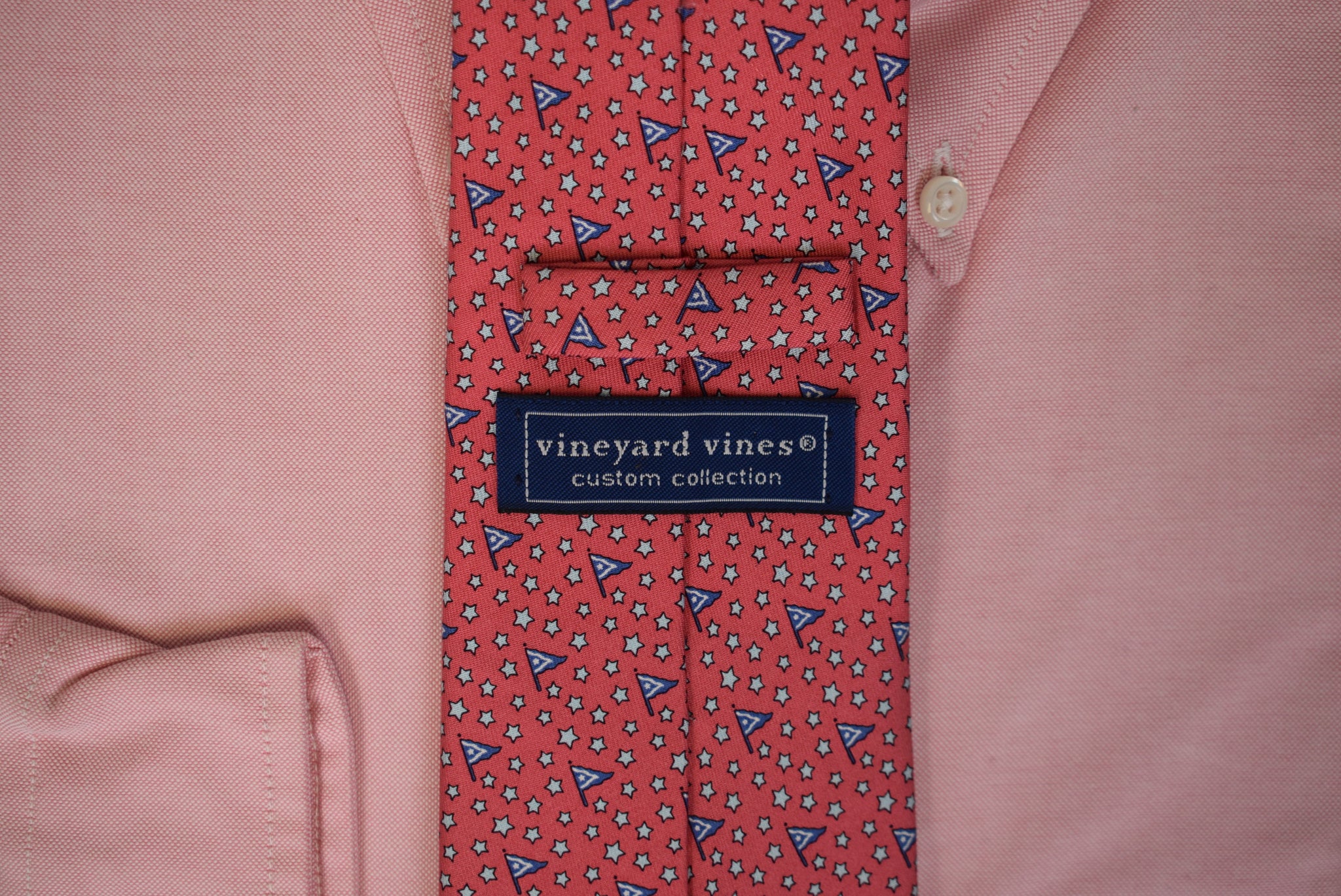 "Nantucket Yacht Club x VV Members Red Silk Tie w/ NYC Burgee Flag"