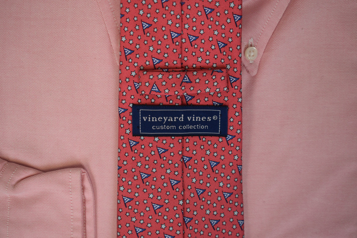 "Nantucket Yacht Club x VV Members Red Silk Tie w/ NYC Burgee Flag"