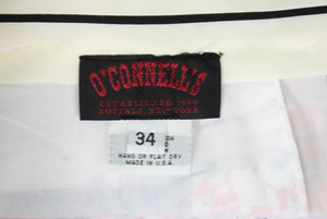 O'Connell's Plain Front Bermuda Shorts - Patch Madras (Patch 5) Pink & Chambray Sz 34R (New w/ Tag)