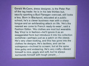 "Gerald McCann: Dress Designer 1965 Half-Tone Print Photo For David Bailey's Box of Pin-Ups"