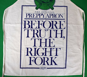 "The Official Preppy Apron Before Truth, The Right Fork" 1981 (NIB)