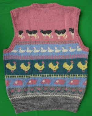 "Trimingham’s Bermuda x Deans Of Scotland Shetland Wool Ladies Fair Isle Sweater Vest" Sz L (NWT)