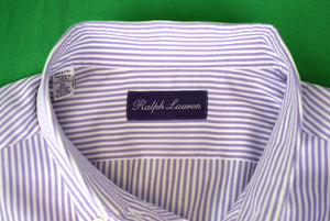 "Ralph Lauren Purple Label Bengal Stripe Poplin B/D Shirt" Sz M (SOLD)